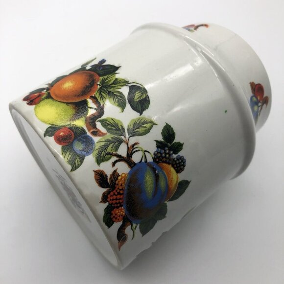 Vintage Ellgreave Genuine Ironstone Wood & Sons England Ceramic Tea Jar Fruit - Picture 9 of 10